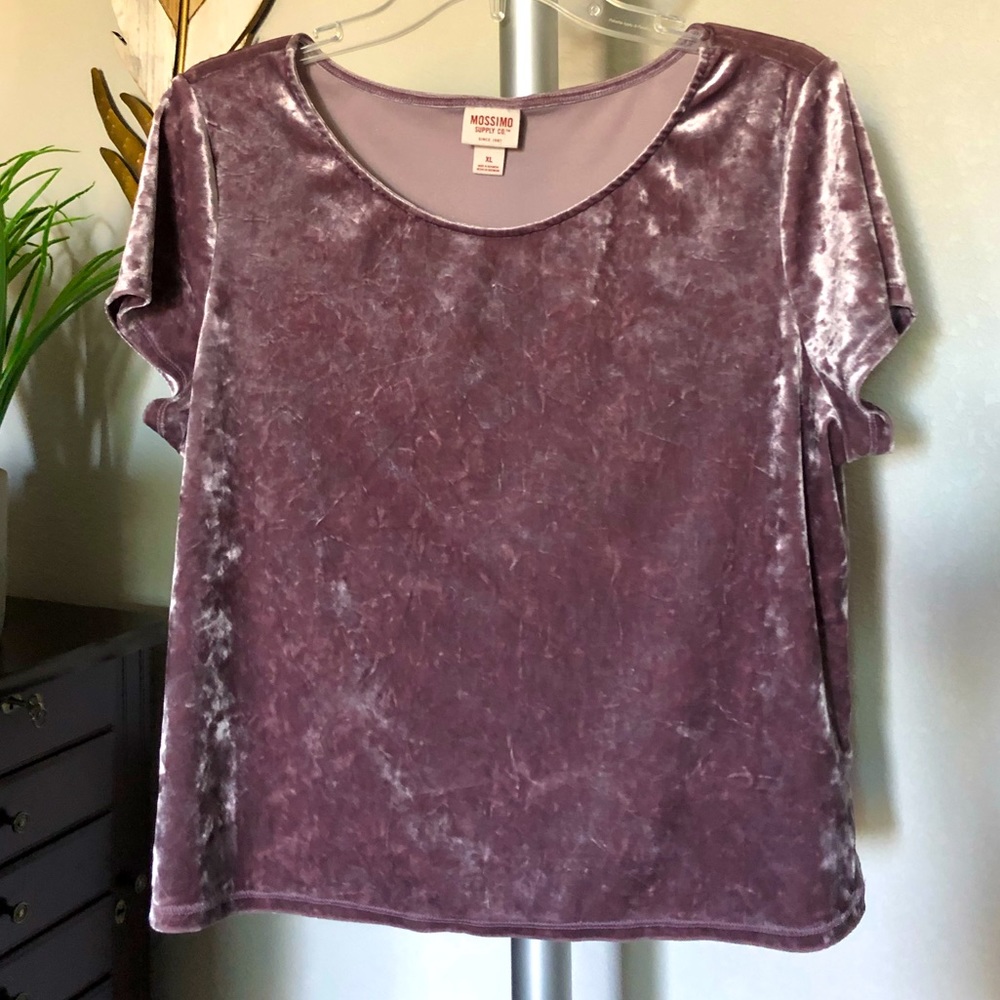 Women’s Lavender Crushed Velvet Top